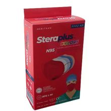 Steraplus Kırmızı FFP2 5 Katmanlı Telli N95 10'lu Maske