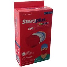 Steraplus Kırmızı FFP2 5 Katmanlı Telli N95 10'lu Maske