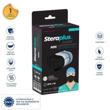 Steraplus Siyah FFP2 5 Katmanlı Telli N95 10'lu Maske