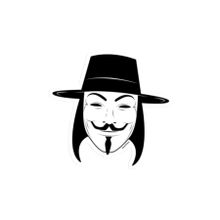 Sticker Fabrikası V For Vendetta Vendeta 8x8 cm Duvar Stickerı