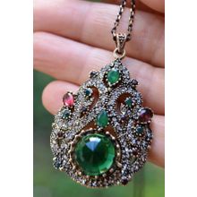 Stoneage Jewellery Zümrüt Doğal Taş Kolye