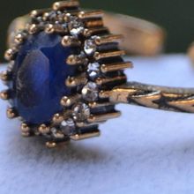 Stoneage Oval Safir Ayarlanabilir Kadın Yüzük