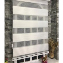 Storburada STB-481 Pliseli Zebra Ekru Etek Dilimli 130x200 cm Stor Perde