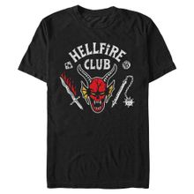 Stranger Things Hellfire Club Siyah Bisiklet Yaka Kadın T-shirt