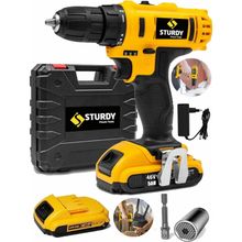Sturdy 58V 6AH Lıon Çift Akülü Darbeli 7-19 Lokma Uclu Turbo Şarjlı Vidalama Matkap
