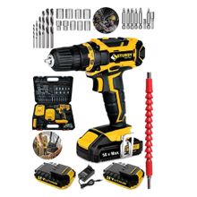 Sturdy Power Profesyonel Metal Şanzıman 58 V 6.0 Ah Li-On Çift Akülü 27 Parça Uç Şarjlı Matkap