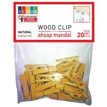 Südor Büyük 3.5 cm 20'li Naturel Ahşap Mandal