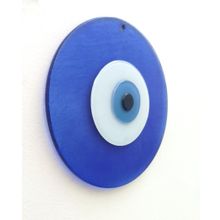 SUME Büyük Boy Cam Nazarlık Nazar Boncuğu Lüks Kalite 20 cm Çap El Işi Lacivert Mavi Göz