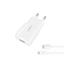 Sunix 2.1A USB-A Girişli Beyaz S-21 Micro Şarj Aleti Seti