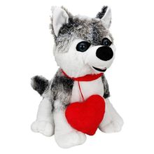 Sunman 1035 Oturan Husky Kalpli Peluş Köpek