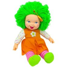 Sunman 40012 45 cm Gökkuşağı Renkli Saçlı Bez Bebek