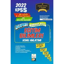 Süper Çarşaf Boy Kpss Eğitim Bilimleri Notları 2022