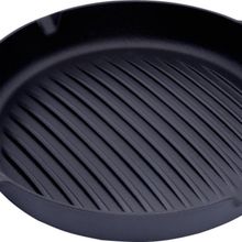 Sürel Mat Siyah 30 cm Yuvarlak Bombe Döküm Izgara Tava