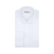 Süvari GM2024700291 Klasik Yaka Fit Armürlü Beyaz Erkek Gömlek