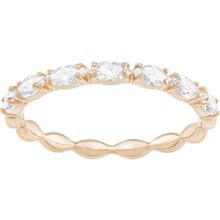 Swarovski 5366573 50 Vittore Marquise Beyaz Pembe Altın Rengi Kaplama Yüzük