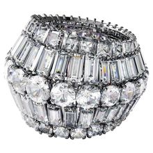 Swarovski 5598341 Hyperbola:Rıng L Rows Whıte/Rhs 55 Swarovski Yüzük