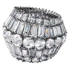 Swarovski 5610393 Hyperbola:Rıng L Rows Whıte/Rhs 52 Swarovski Yüzük