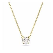 Swarovski 5636703 Constella Round Beyaz Sarı Altın Rengi Kaplama Kolye