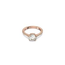 Swarovski 5638548 55 Constella Round Pave Princess Cut Beyaz Pembe Altın Rengi Kaplama Yüzük