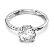 Swarovski 5642638 52 Constella Round Princess Cut Beyaz Rodyum Kaplama Yüzük