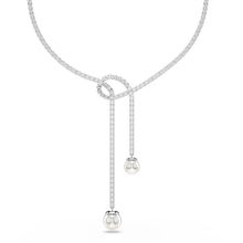 Swarovski 5692416 Matrix Necklace Pearl White-Rhs Kolye