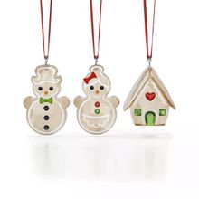 Swarovski 5701511 Holiday Cheers Ornament Set Gingerbread Ev Dekorasyonu