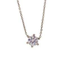 Swarovski Tek Taş 925 Ayar Gümüş Kolye