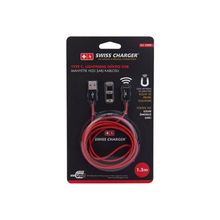 Swiss Charger SCC-10008 1.5 mt Manyetik Uçlu iOS-Mıcro Usb-Type-C Data Ve Şarj Kablosu