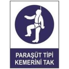 Sym STW017 Paraşüt Tipi Kemerini Tak Uyarı Levhası