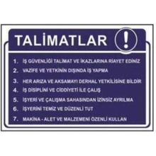Sym STW043 Talimatlar Uyarı Levhası