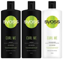 Syoss Curl Me Bukle Belirginleştirici 2x500 ml Şampuan+500 ml Saç Kremi Seti