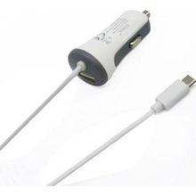 Syrox C26 Araç Şarj Aleti 3.4A Sabit Micro USB Kablo ve Beyaz USB Port