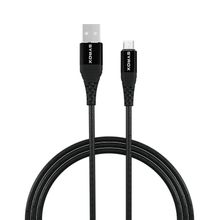 Syrox C89 2.0A 1 mt Micro USB Metal Siyah Data Şarj Kablosu