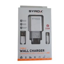 Syrox J48 Type-C Girişli 2.6A Hızlı Şarj
