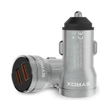 Syrox Metal Hızlı Araç Şarj Cihazı 20W Pd Technology Qc 3.1A 2 x USB Port (Başlık)