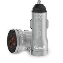 Syrox SC20B Araç Çakmaklık Şarj Aleti 3.1A Çift USB Giriş - Füme