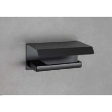 System BA1019 011 AL6 Flat Kapaklı Siyah Tuvalet Kağıtlığı