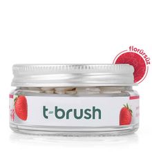 T-Brush 100 Doğal Çilek Aromalı Flörürsüz Diş Macunu Tableti