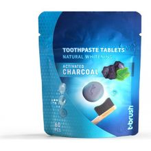 T-Brush aktif karbonlu diş macunu tabletleri, ferah nefes sağlayan beyazlatıcı formül, 60 tablet