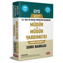 T.C. Aile ve Sosyal Hizmetler Bakanlığı GYS Müdür ve Müdür Yardımcısı Tamamı Çözümlü Soru Bankası Data Yayınları