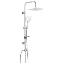 T-may Banyo Çamlıca Robot Kare Krom Paslanmaz Tepe Duş Takımı Seti
