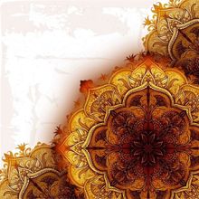 Tablolife 35x50 cm Altın Rengi Lotus Kanvas Tablo