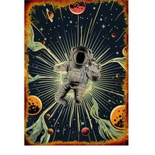 Tablomega Astronot Art 35x50 cm Mdf Poster