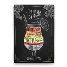 Tabloshop Bahama Mama Kokteyl Tarifi 70x100 cm Tablo