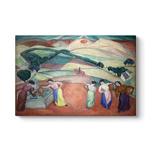Tabloshop Diego Rivera At the Fountain of Toledo 100x70 cm Tablo