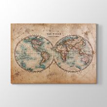Tabloshop Dünya Haritası Eski 75x50 cm Tablo