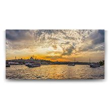Tabloshop İstanbul Köprüsü Manzara 140x70 cm Tablo