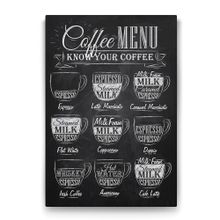 Tabloshop Kahve Menüsü 40x60 cm Tablo
