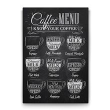 Tabloshop Kahve Menüsü 60x90 cm Tablo