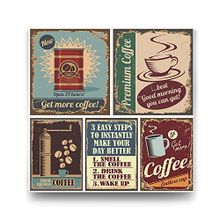 Tabloshop Kahve Retro Kolaj 50x50 cm Tablo
